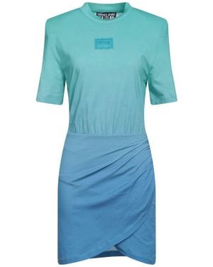 Versace Jeans Couture Mini Dress Cotton - Blue