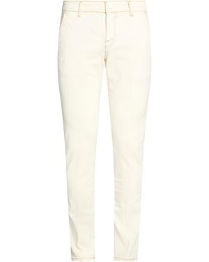 Entre Amis Ivory Pants Cotton, Elastane - White