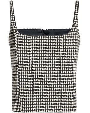 SIMONA CORSELLINI Top Polyester, Viscose, Elastane - Black