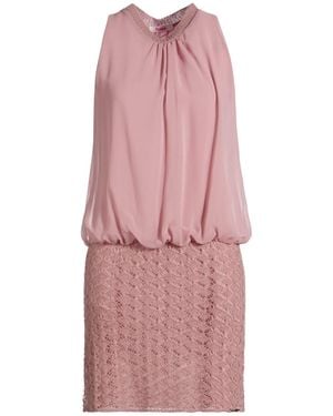 Blugirl Blumarine Mini Dress Polyamide, Acrylic, Wool, Mohair Wool, Polyester - Pink