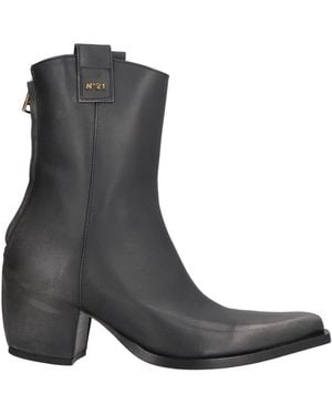 N°21 Charcoal Ankle Boots Leather - Black