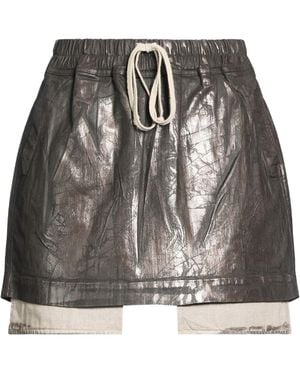 Rick Owens Denim Skirt Cotton, Elastic Fibers, Rubber - Black