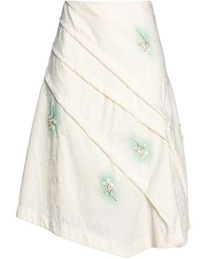 Rochas Ivory Midi Skirt Polyester - White