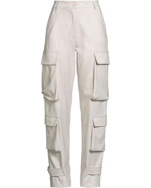 Dixie Cream Pants Polyester, Viscose, Elastane - White