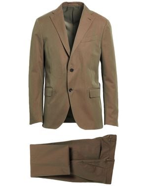 Lardini Khaki Suit Cotton - Natural