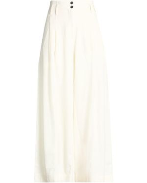 Isabel Benenato Trousers Virgin Wool, Viscose - White