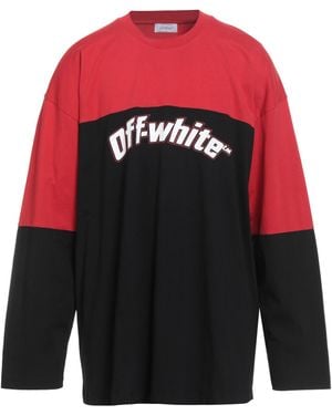 Off-White c/o Virgil Abloh T-Shirt Cotton, Elastane - Red
