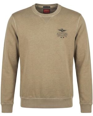 Aeronautica Militare Sweatshirt Cotton - Natural