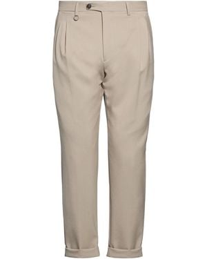 BE ABLE Khaki Trousers Virgin Wool - Natural