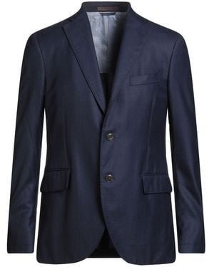 Brooks Brothers Midnight Blazer Wool, Silk - Blue