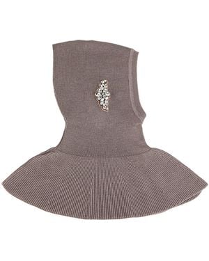 Simone Rocha Hat Merino Wool, Silk - Brown