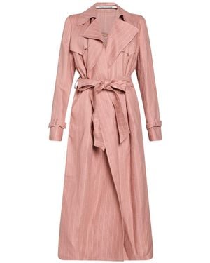 Tagliatore Overcoat & Trench Coat Linen, Polyester - Pink