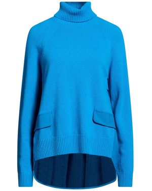 Semicouture Azure Turtleneck Wool, Polyamide - Blue