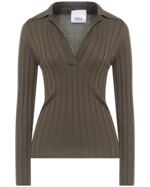 Erika Cavallini Semi Couture Sweater Virgin Wool - Green