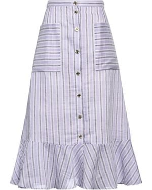 Sandro Linen-Blended Mini Skirt - Purple