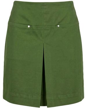 Thinking Mu Mini Skirt Cotton, Elastane - Green