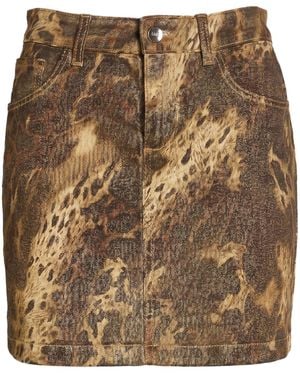 Liu Jo Sand Denim Skirt Cotton - Brown