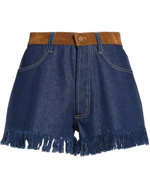 ARIZONA LOVE Denim Shorts Cotton, Calfskin - Blue