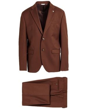 Manuel Ritz Suit Polyester, Viscose, Elastane - Brown