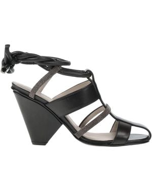 Fabiana Filippi Sandals Leather - Black