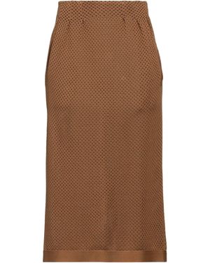 Agnona Midi Skirt Cotton, Viscose, Silk - Brown