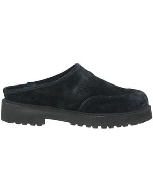 Diemme Maggiore Shearling Mules & Clogs Leather - Black