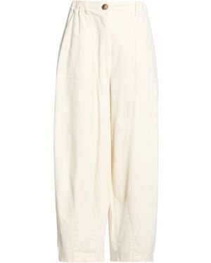 Haveone Ivory Pants Cotton, Elastane - Natural