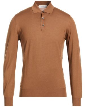 Mauro Ottaviani Tan Polo Shirt Merino Wool - Brown