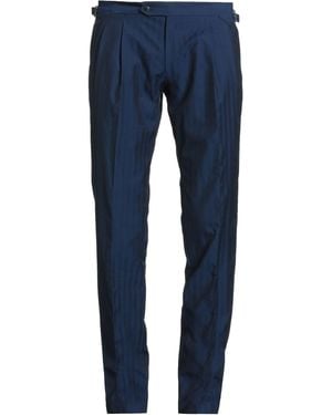 Luigi Bianchi Pants Virgin Wool, Cotton - Blue