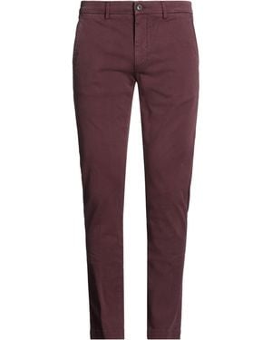 Liu Jo Burgundy Trousers Cotton, Elastane - Purple