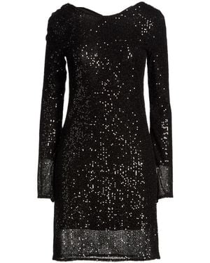MDM MADEMOISELLE DU MONDE Mini Dress Polyester, Elastane - Black