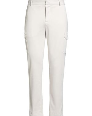 Daniele Alessandrini Trousers Polyester, Viscose, Elastane - White