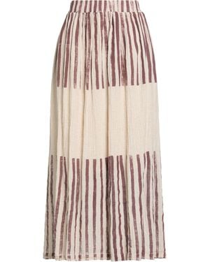 Black Crane Midi Skirt Cotton, Linen - Natural