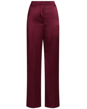 Patrizia Pepe Burgundy Pants Polyester - Red