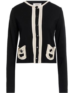 MEIMEIJ Cardigan Virgin Wool, Acetate, Silk - Black