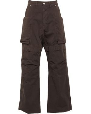 Rick Owens Dark Trousers Cotton - Grey