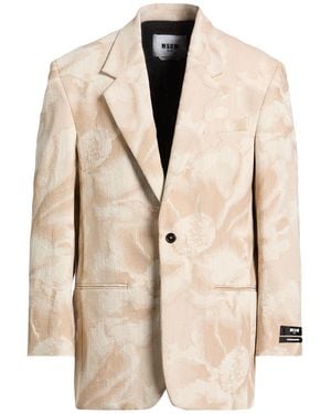 MSGM Handsome Blazer Cotton, Polyester - Natural