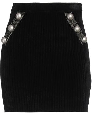 ELEONORA GOTTARDI Mini Skirt Viscose, Polyamide, Elastane - Black