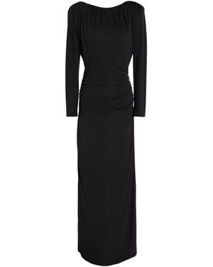 Fracomina Maxi Dress Polyester, Elastane - Black