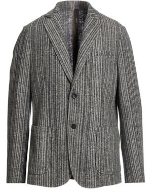 DISTRETTO 12 Blazer Polyester, Wool, Polyacrylic - Gray