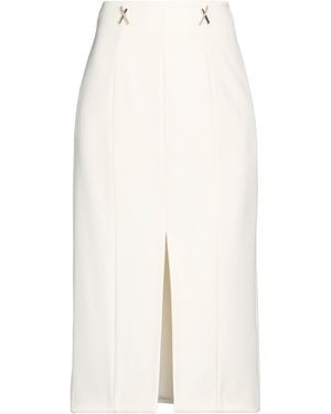 Genny Ivory Midi Skirt Viscose, Polyamide, Elastane - White