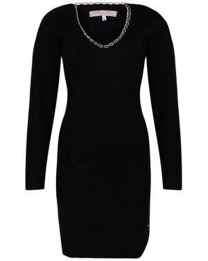 White Wise Mini Dress - Black