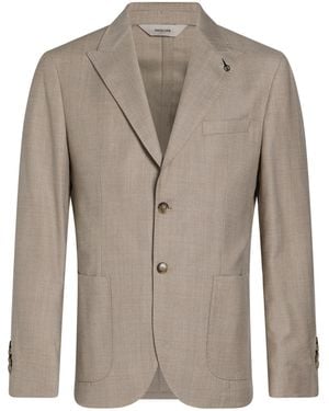Paoloni Blazer Virgin Wool, Elastane - Gray