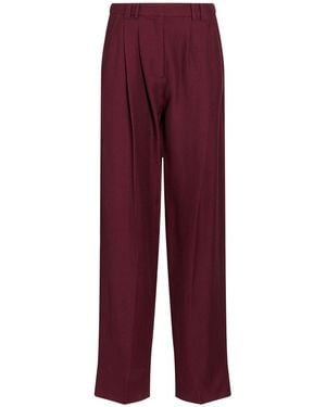Marella Stella Maxwell X Burgundy Pants Virgin Wool, Viscose - Purple