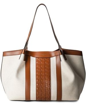 Serapian Handbag Leather, Textile Fibers - Brown