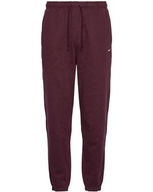 Nike Burgundy Pants Cotton, Polyester - Purple