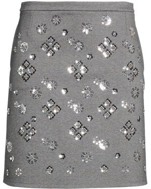 Weekend by Maxmara Mini Skirt Viscose, Polyamide, Elastane - Gray