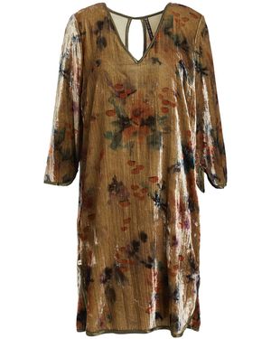 Manila Grace Mini Dress Viscose, Polyamide - Natural