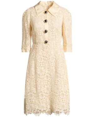 Dolce & Gabbana Ivory Midi Dress Cotton, Silk, Polyester - Natural