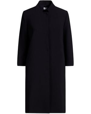 RUE DU BAC Midnight Overcoat & Trench Coat Polyester, Elastane - Black